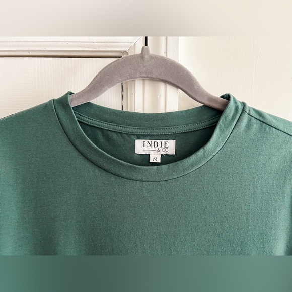 NWOT Indie & Co. Tee Shirt Midi Dress in Jade size Medium - Picture 6 of 7